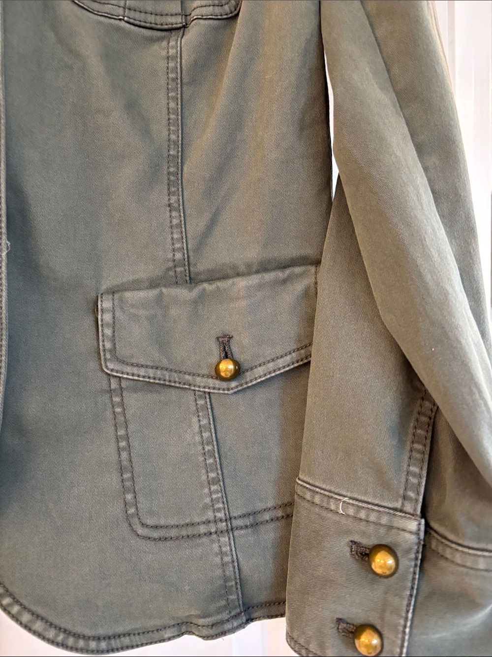 WHBM Military -Inspired Women's Jacket in Sage Green - Picture 3 of 4